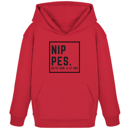 Nippes Koordinaten (großer Druck auf der Brust) - Kids Organic Hoodie
