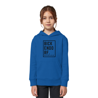 Bickendorf Koordinaten (großer Druck auf der Brust) - Kids Organic Hoodie