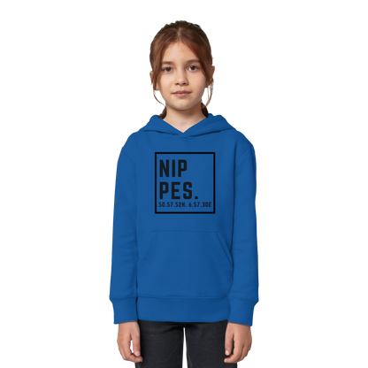 Nippes Koordinaten (großer Druck auf der Brust) - Kids Organic Hoodie
