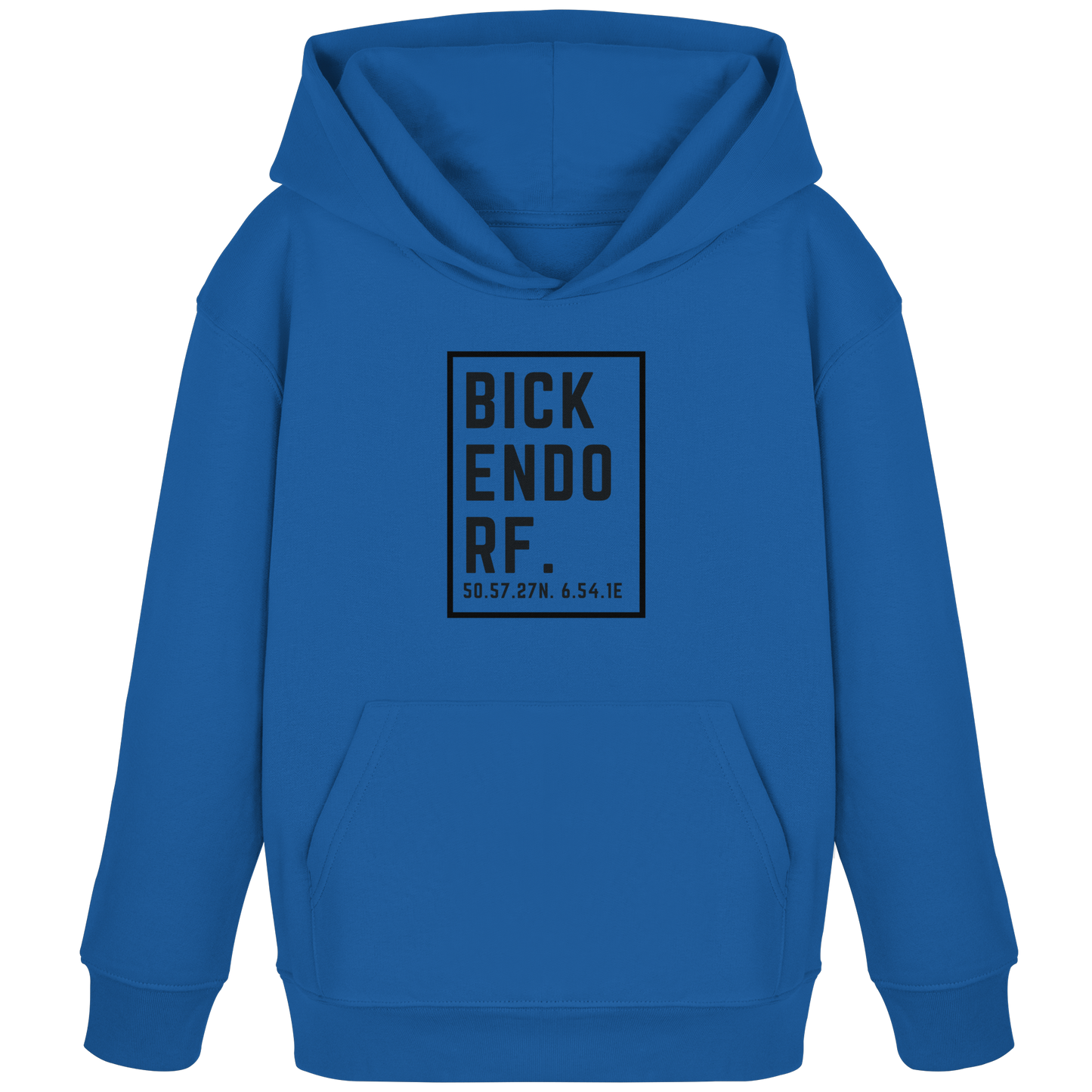 Bickendorf Koordinaten (großer Druck auf der Brust) - Kids Organic Hoodie