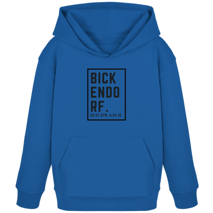 Bickendorf Koordinaten (großer Druck auf der Brust) - Kids Organic Hoodie
