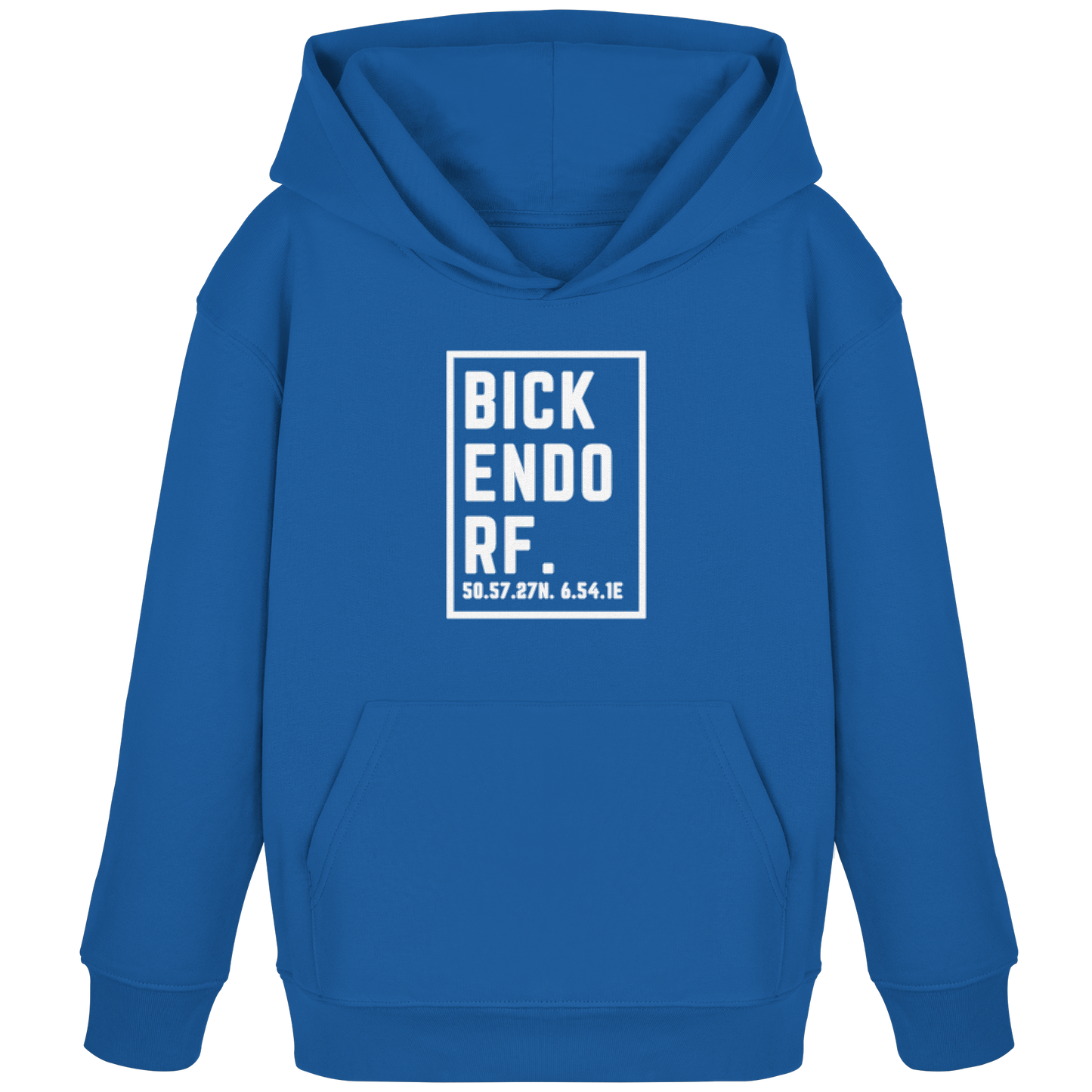 Bickendorf Koordinaten (großer Druck auf der Brust) - Kids Organic Hoodie