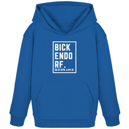 Bickendorf Koordinaten (großer Druck auf der Brust) - Kids Organic Hoodie