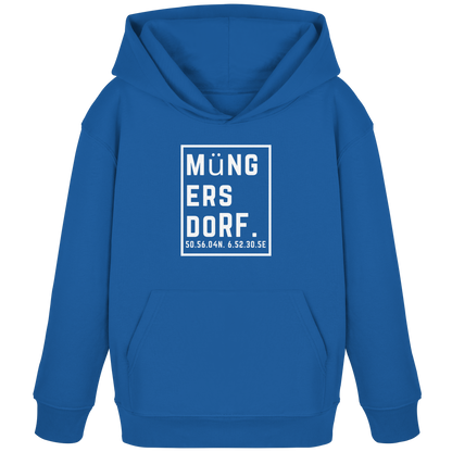 Müngersdorf Koordinaten (großer Druck auf der Brust) - Kids Organic Hoodie