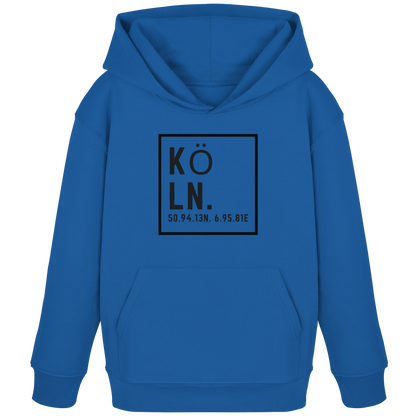 Köln Koordinaten (großer Druck auf der Brust) - Kids Organic Hoodie