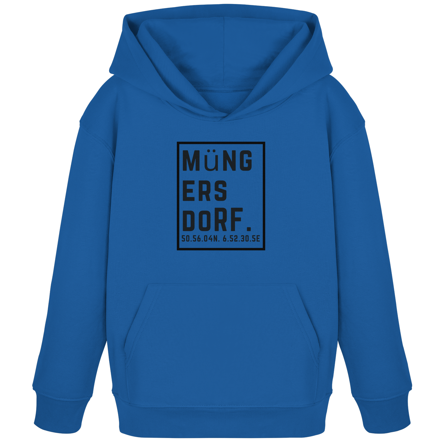 Müngersdorf Koordinaten (großer Druck auf der Brust) - Kids Organic Hoodie