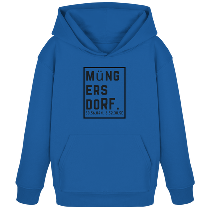 Müngersdorf Koordinaten (großer Druck auf der Brust) - Kids Organic Hoodie