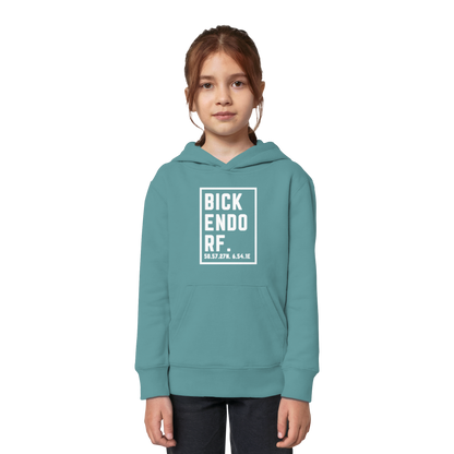 Bickendorf Koordinaten (großer Druck auf der Brust) - Kids Organic Hoodie