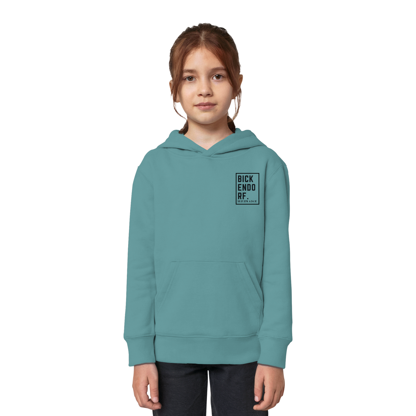 Bickendorf Koordinaten (kleiner Druck auf der Brust) - Kids Organic Hoodie