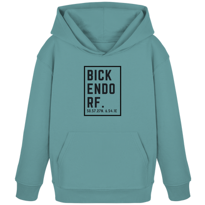 Bickendorf Koordinaten (großer Druck auf der Brust) - Kids Organic Hoodie