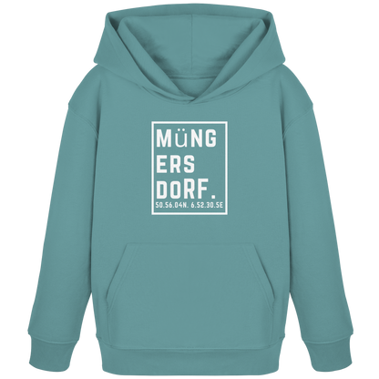 Müngersdorf Koordinaten (großer Druck auf der Brust) - Kids Organic Hoodie