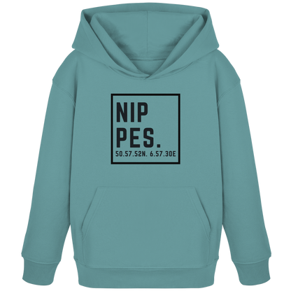 Nippes Koordinaten (großer Druck auf der Brust) - Kids Organic Hoodie