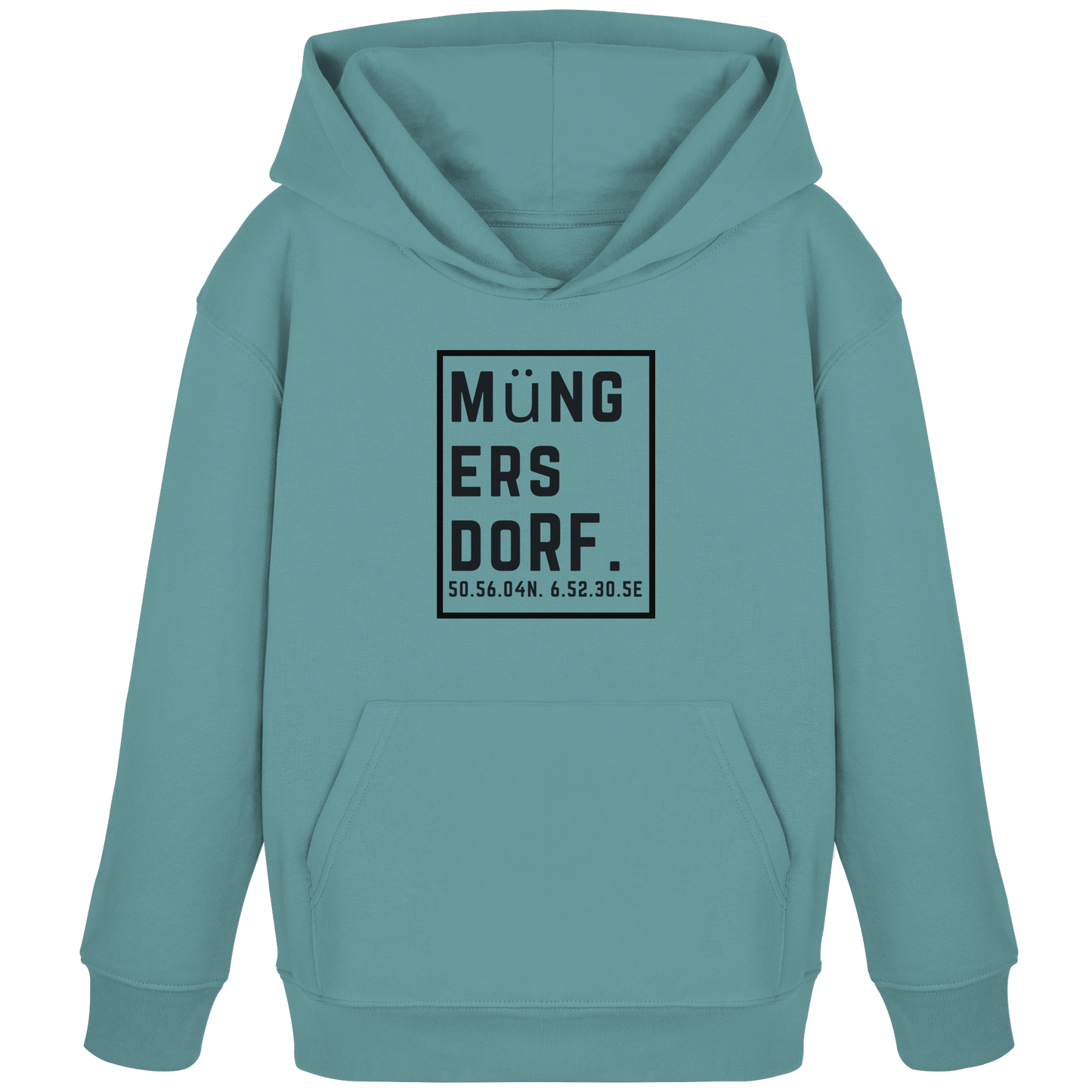 Müngersdorf Koordinaten (großer Druck auf der Brust) - Kids Organic Hoodie