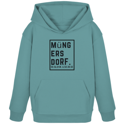Müngersdorf Koordinaten (großer Druck auf der Brust) - Kids Organic Hoodie