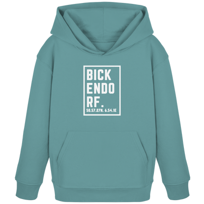 Bickendorf Koordinaten (großer Druck auf der Brust) - Kids Organic Hoodie