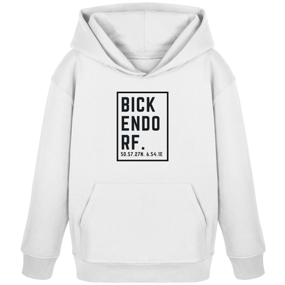 Bickendorf Koordinaten (großer Druck auf der Brust) - Kids Organic Hoodie