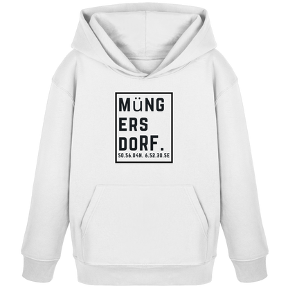 Müngersdorf Koordinaten (großer Druck auf der Brust) - Kids Organic Hoodie