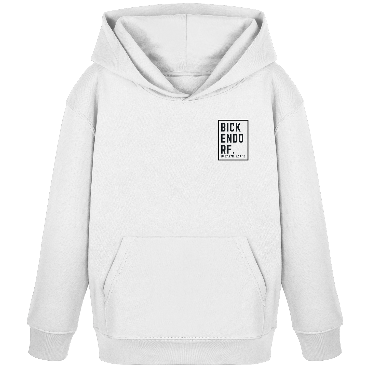 Bickendorf Koordinaten (kleiner Druck auf der Brust) - Kids Organic Hoodie