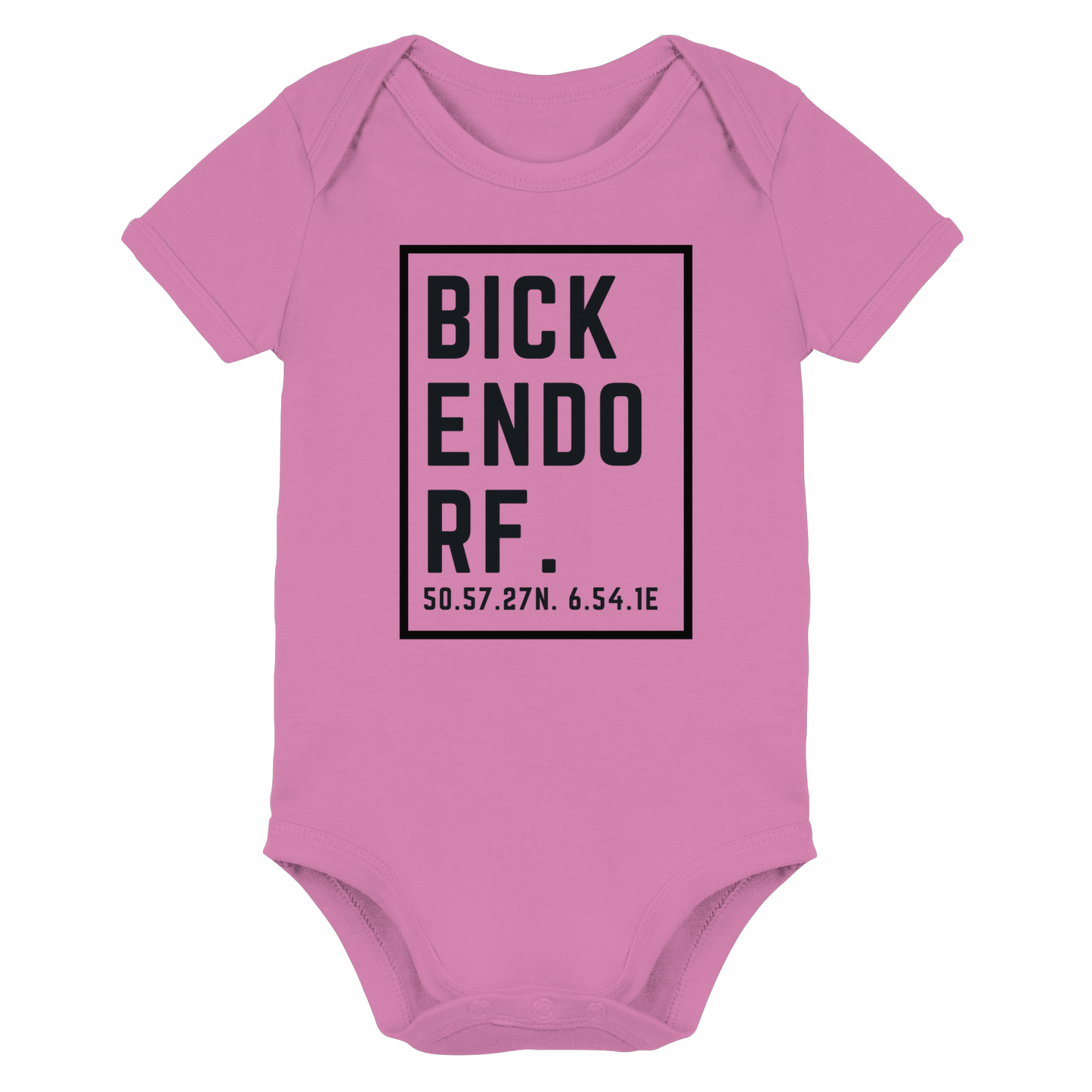 Bickendorf Koordinaten (großer Druck auf der Brust) - Organic Baby Bodysuit