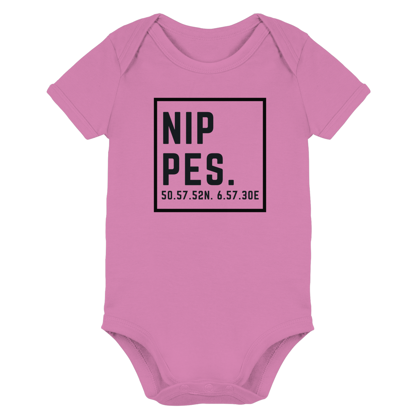 Nippes Koordinaten (großer Druck auf der Brust) - Organic Baby Bodysuit