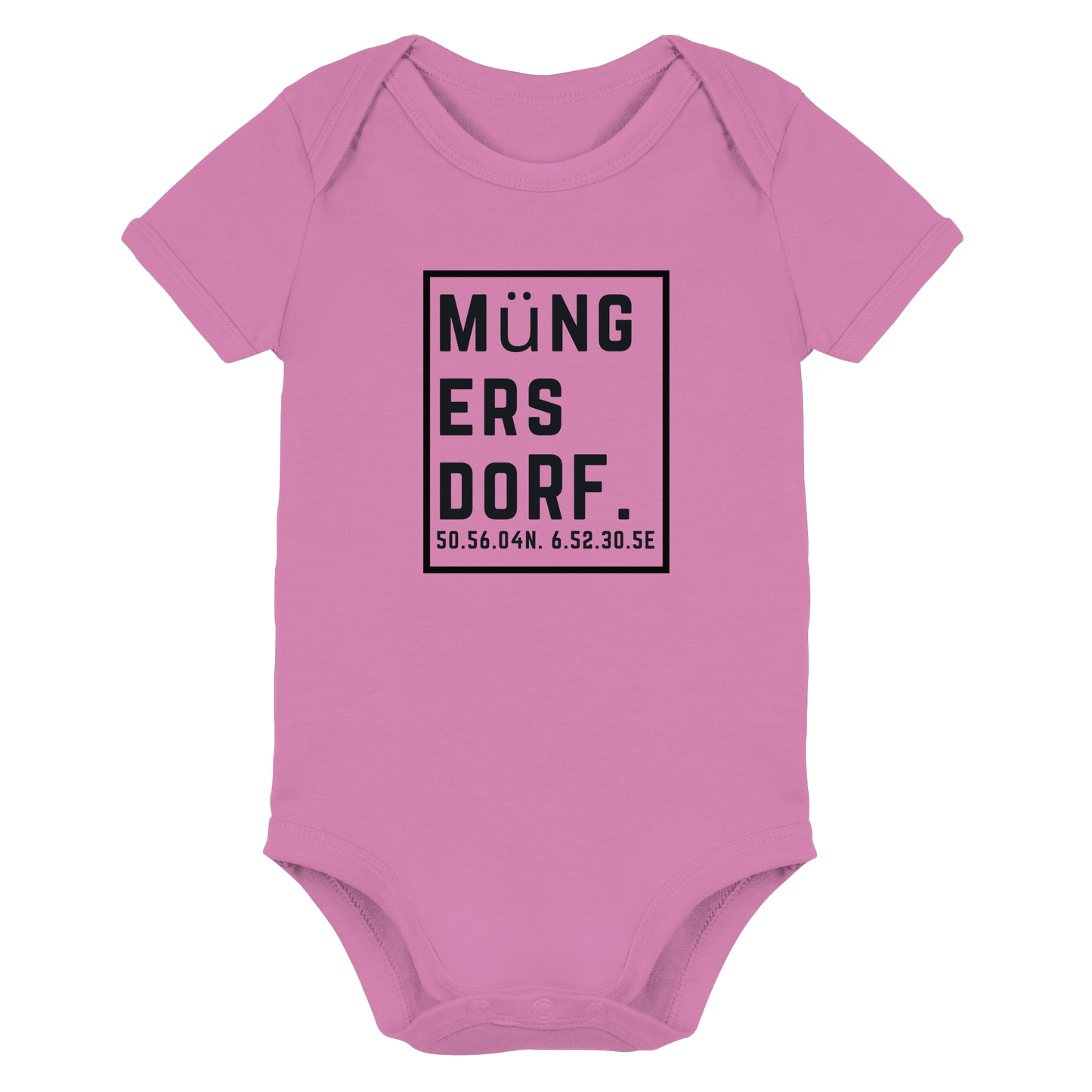 Müngersdorf Koordinaten (großer Druck auf der Brust) - Organic Baby Bodysuit