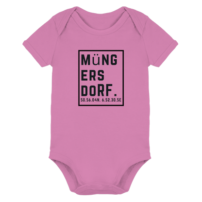 Müngersdorf Koordinaten (großer Druck auf der Brust) - Organic Baby Bodysuit