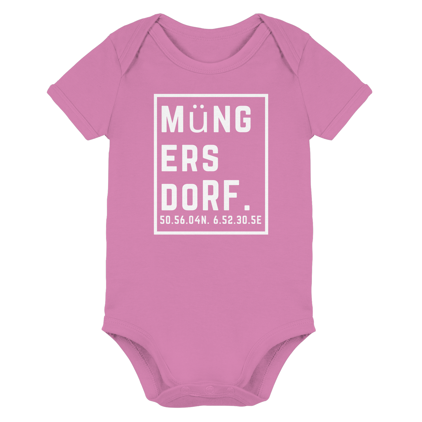 Müngersdorf Koordinaten (großer Druck auf der Brust) - Organic Baby Bodysuit