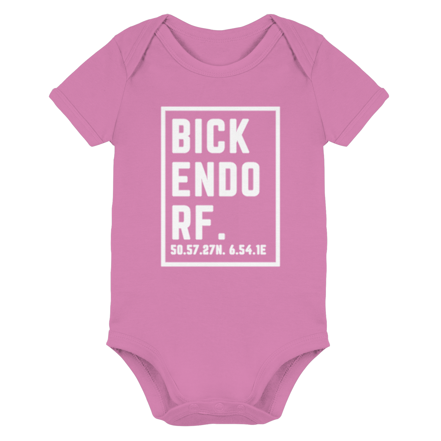 Bickendorf Koordinaten (großer Druck auf der Brust) - Organic Baby Bodysuit