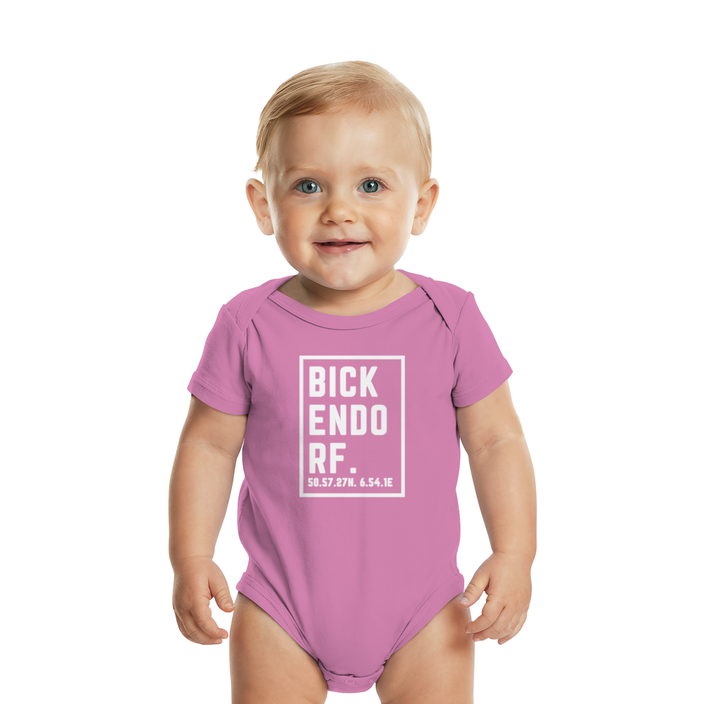 Bickendorf Koordinaten (großer Druck auf der Brust) - Organic Baby Bodysuit