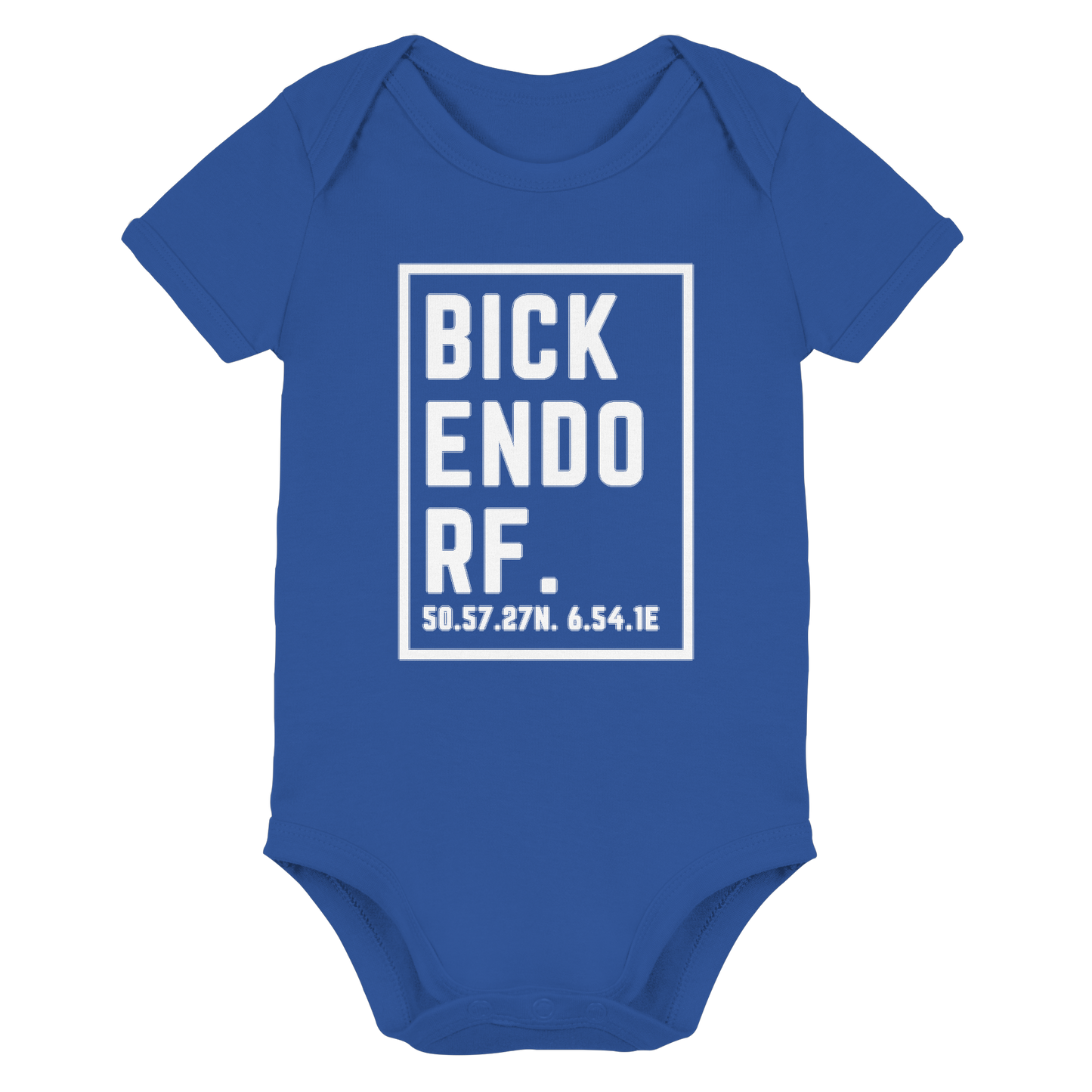 Bickendorf Koordinaten (großer Druck auf der Brust) - Organic Baby Bodysuit