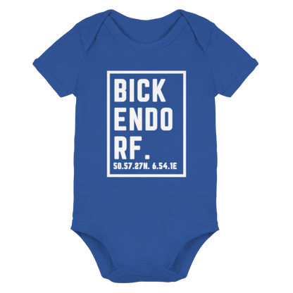 Bickendorf Koordinaten (großer Druck auf der Brust) - Organic Baby Bodysuit