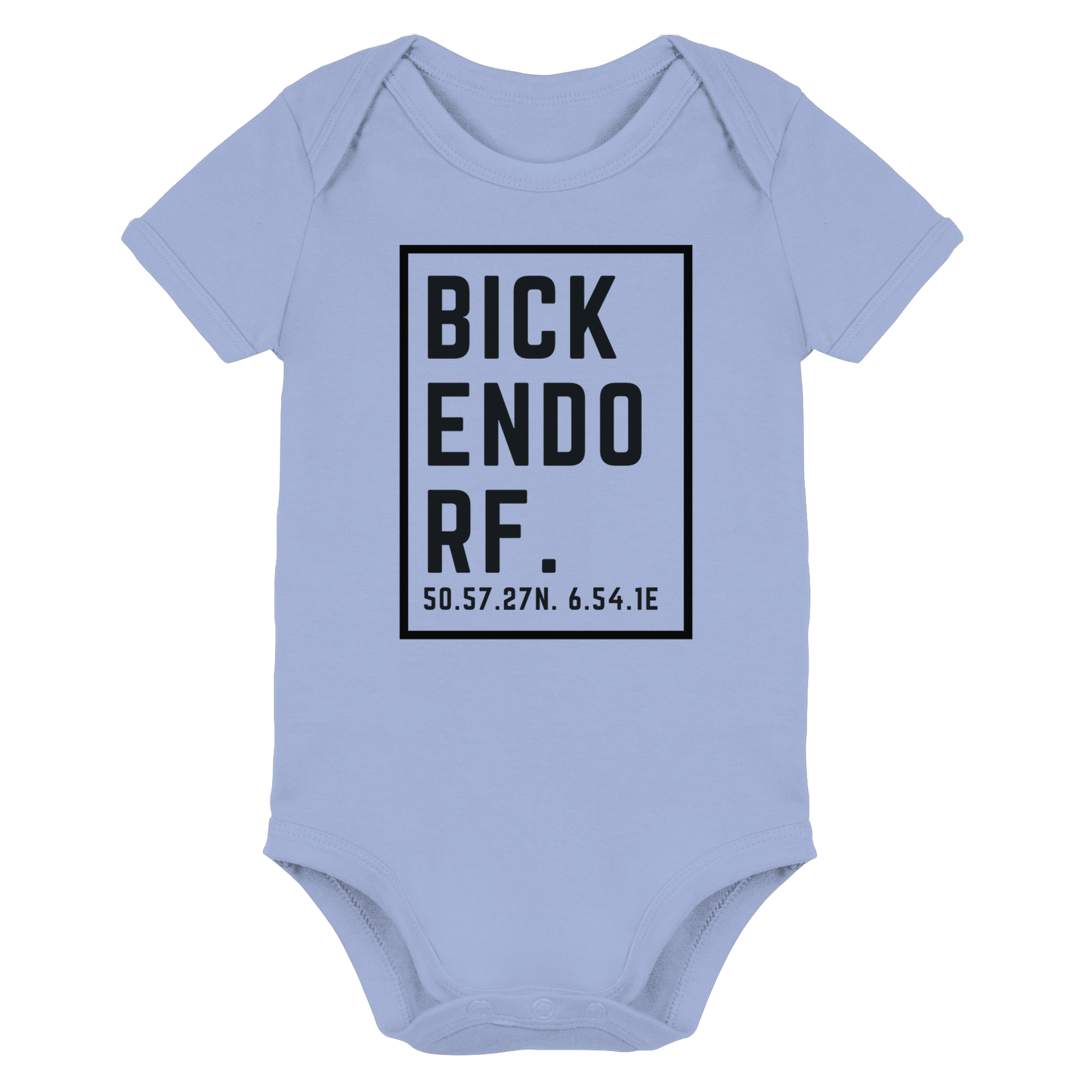 Bickendorf Koordinaten (großer Druck auf der Brust) - Organic Baby Bodysuit