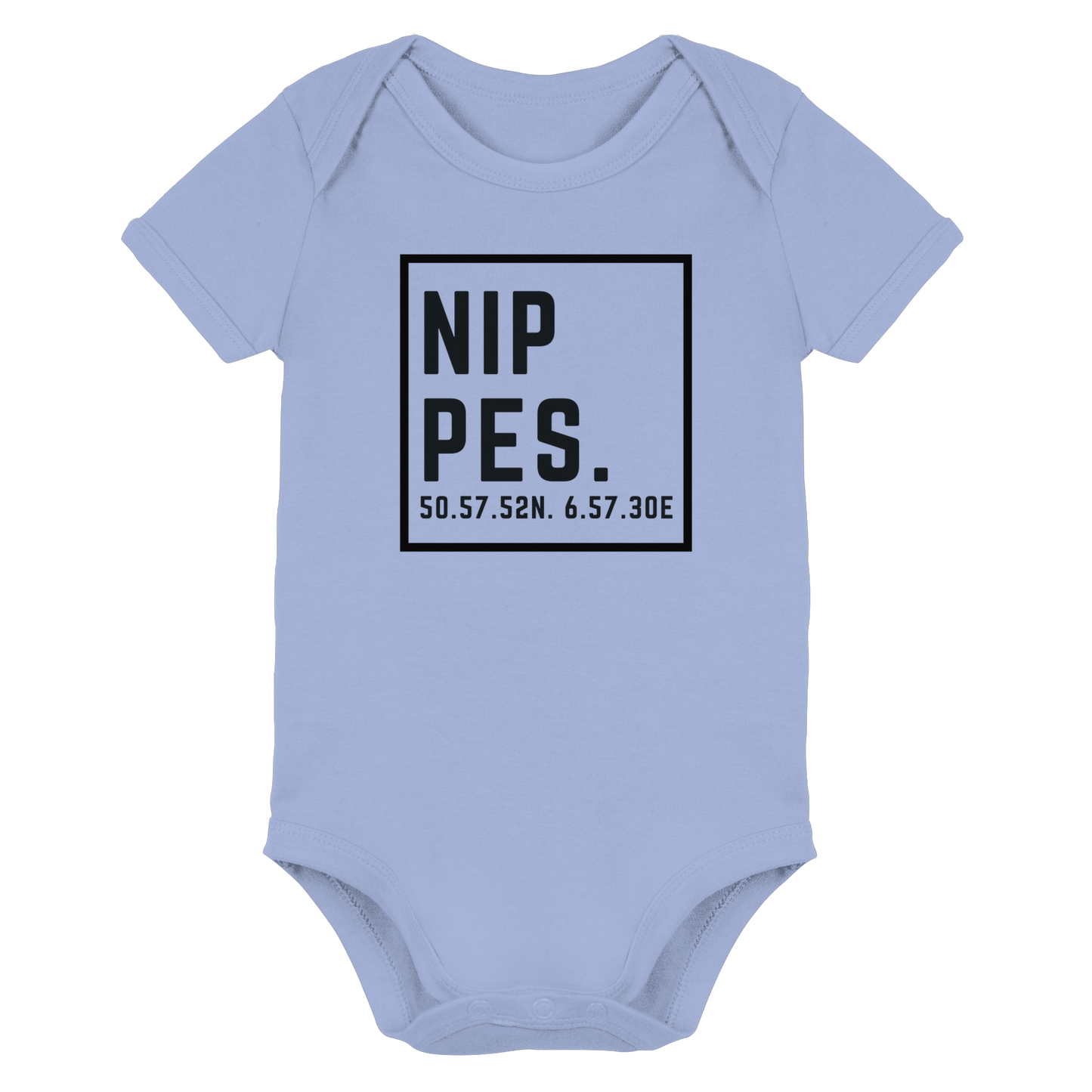 Nippes Koordinaten (großer Druck auf der Brust) - Organic Baby Bodysuit