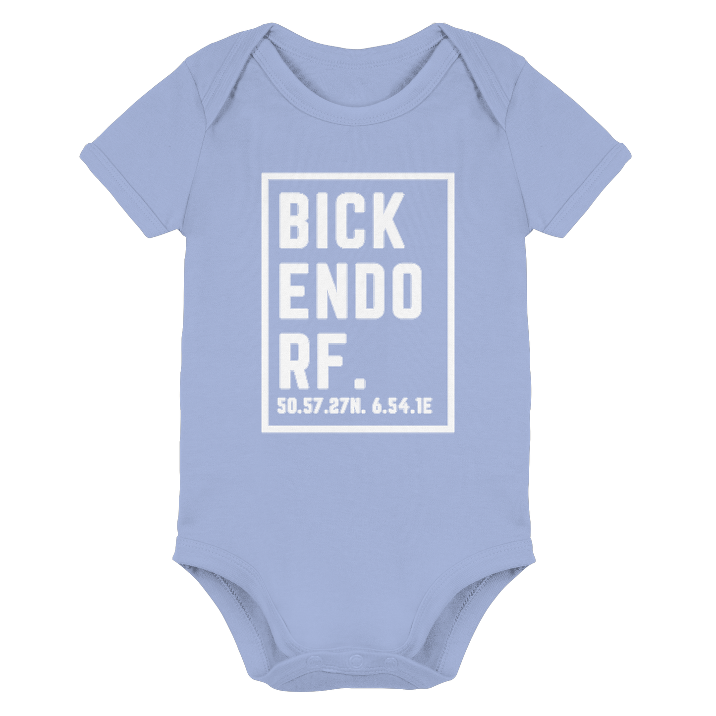 Bickendorf Koordinaten (großer Druck auf der Brust) - Organic Baby Bodysuit