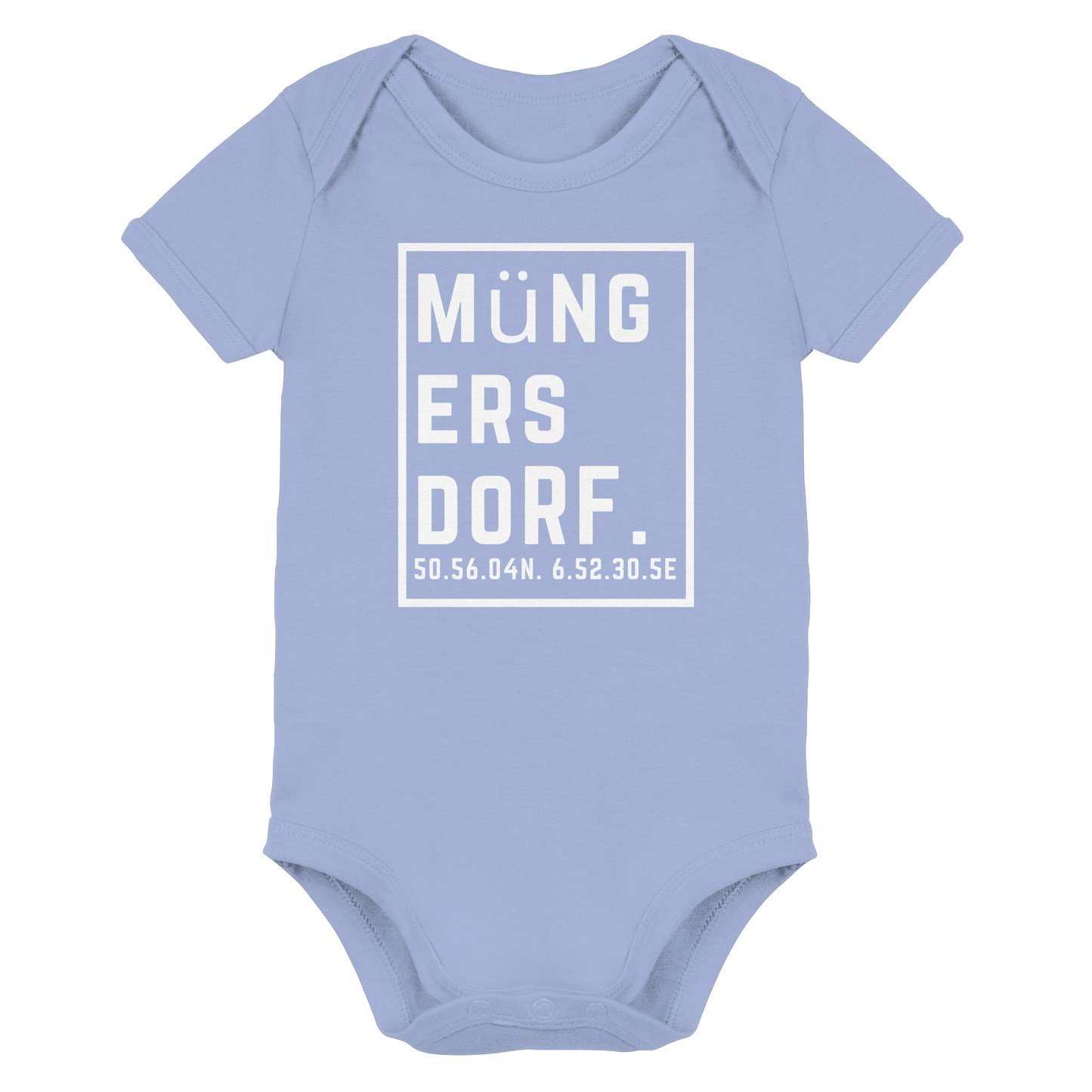 Müngersdorf Koordinaten (großer Druck auf der Brust) - Organic Baby Bodysuit