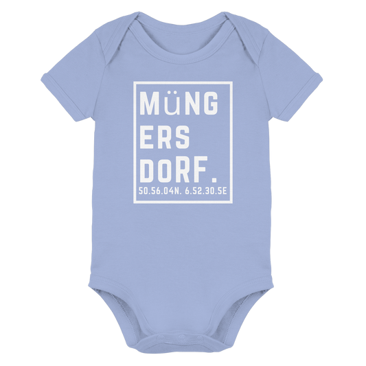 Müngersdorf Koordinaten (großer Druck auf der Brust) - Organic Baby Bodysuit