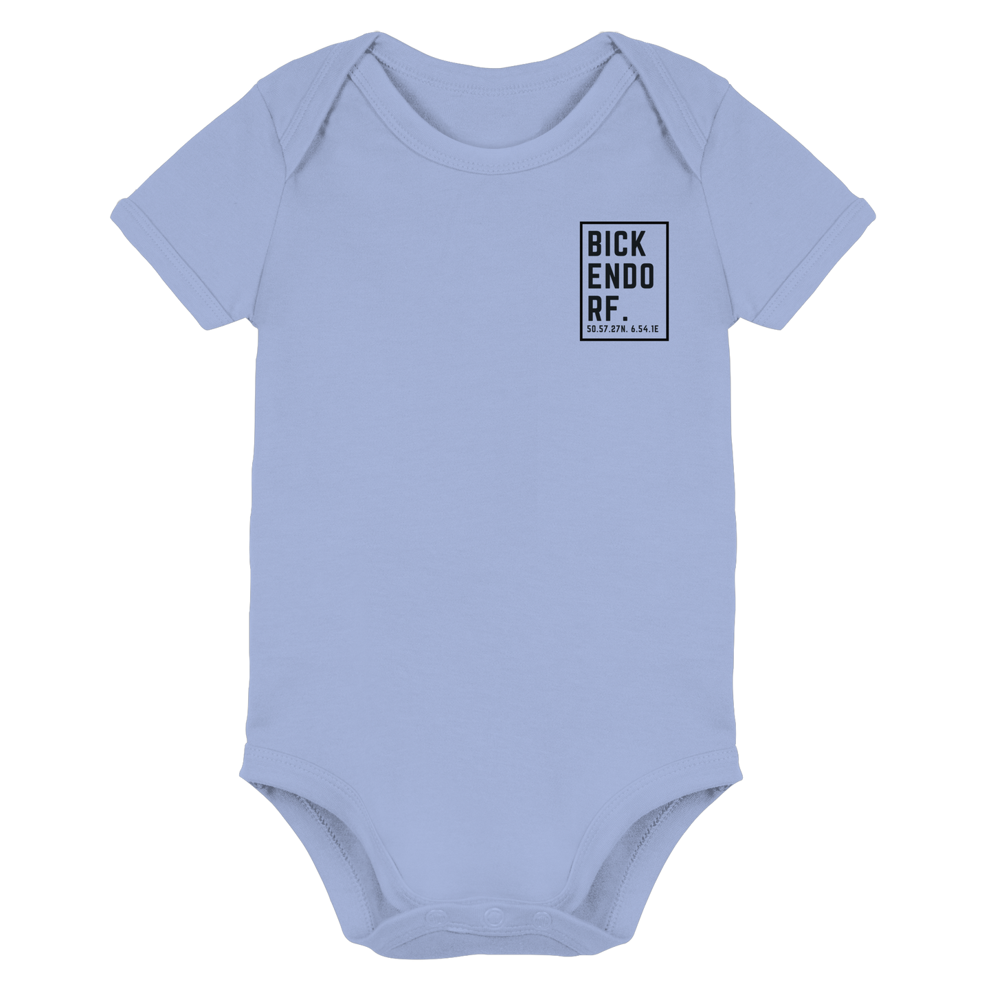 Bickendorf Koordinaten (kleiner Druck auf der Brust) - Organic Baby Bodysuit