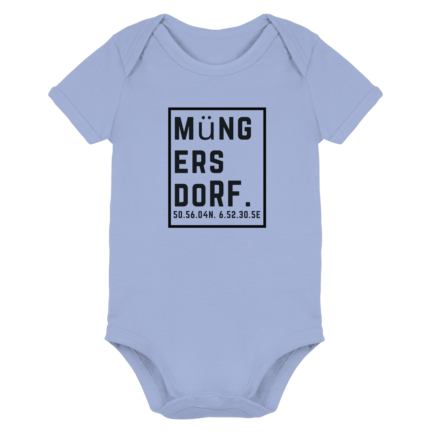 Müngersdorf Koordinaten (großer Druck auf der Brust) - Organic Baby Bodysuit