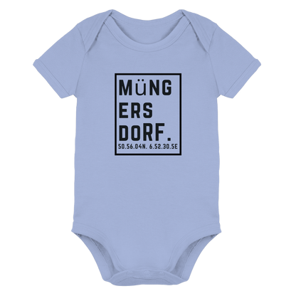 Müngersdorf Koordinaten (großer Druck auf der Brust) - Organic Baby Bodysuit