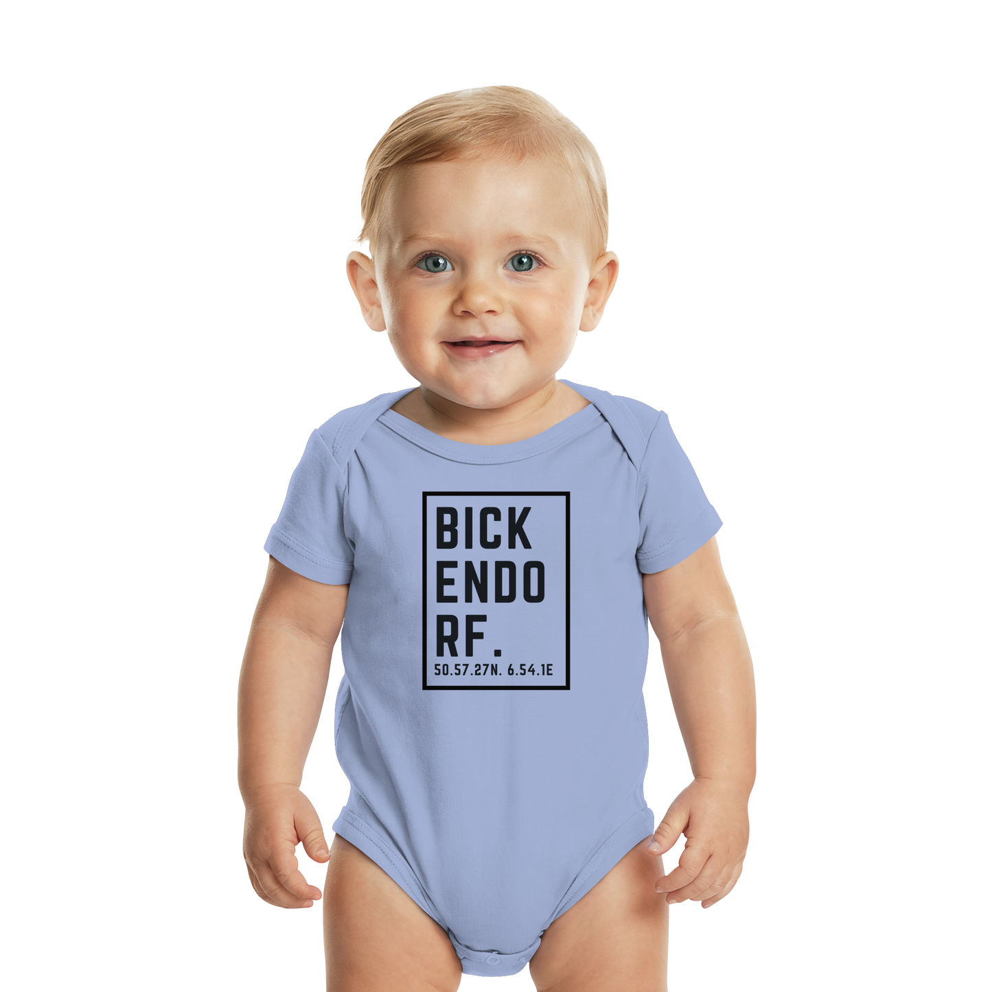 Bickendorf Koordinaten (großer Druck auf der Brust) - Organic Baby Bodysuit