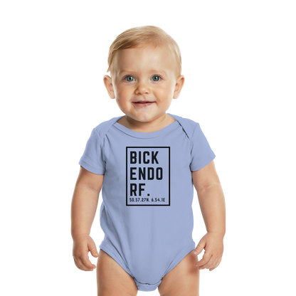 Bickendorf Koordinaten (großer Druck auf der Brust) - Organic Baby Bodysuit