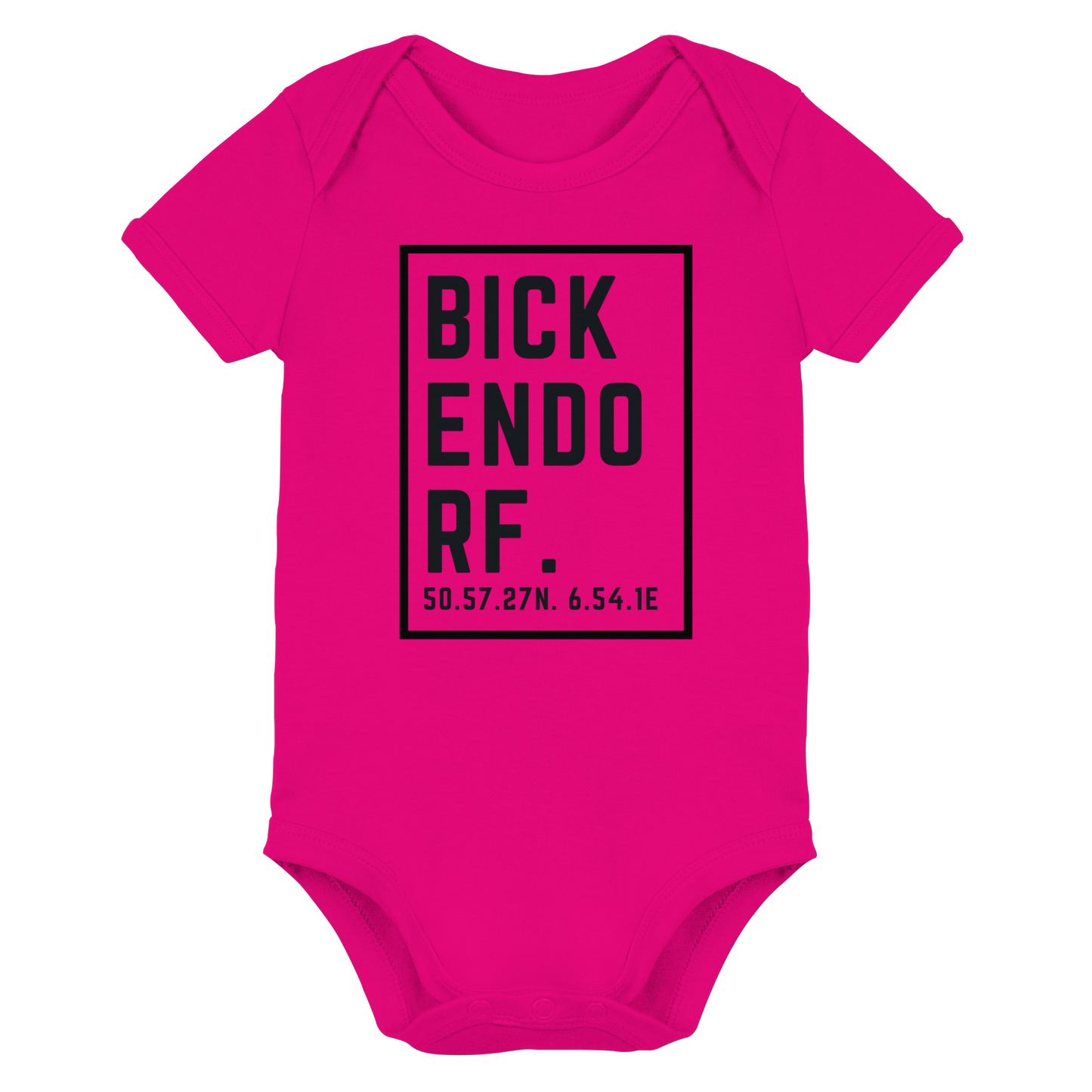 Bickendorf Koordinaten (großer Druck auf der Brust) - Organic Baby Bodysuit