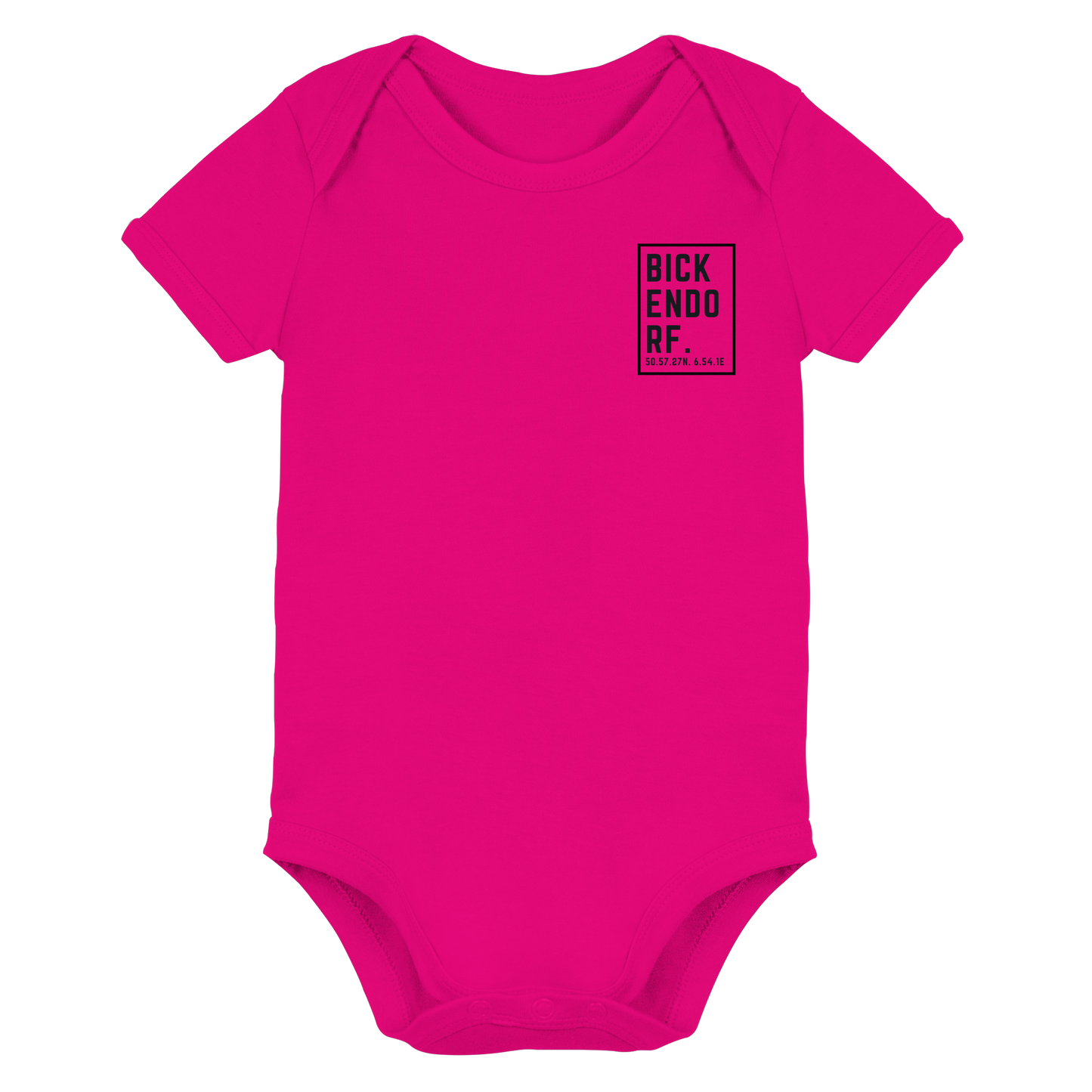 Bickendorf Koordinaten (kleiner Druck auf der Brust) - Organic Baby Bodysuit