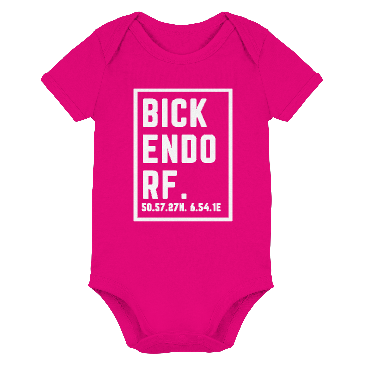 Bickendorf Koordinaten (großer Druck auf der Brust) - Organic Baby Bodysuit
