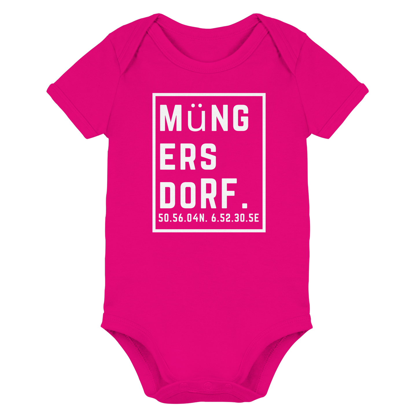 Müngersdorf Koordinaten (großer Druck auf der Brust) - Organic Baby Bodysuit