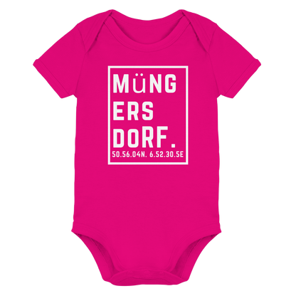 Müngersdorf Koordinaten (großer Druck auf der Brust) - Organic Baby Bodysuit