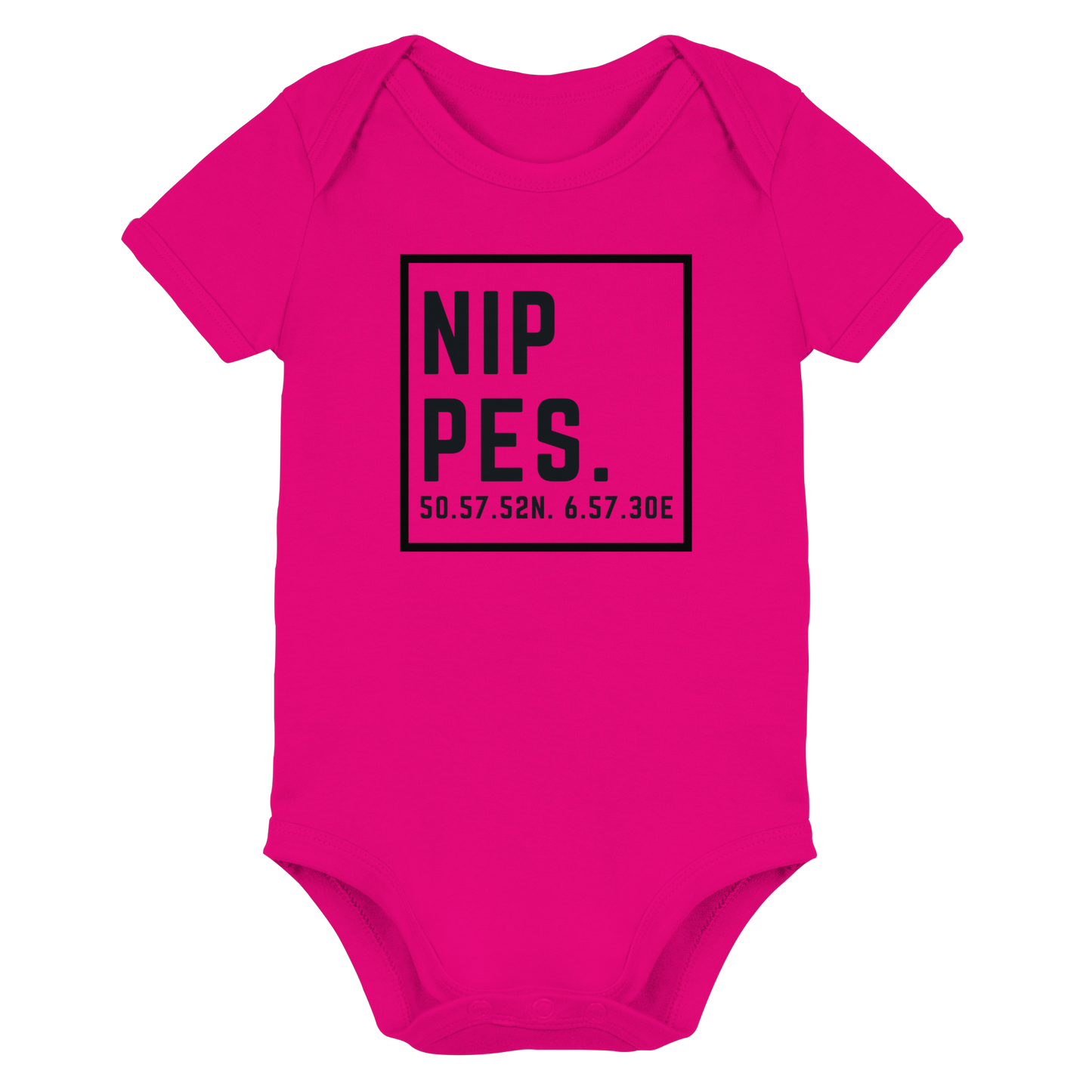 Nippes Koordinaten (großer Druck auf der Brust) - Organic Baby Bodysuit