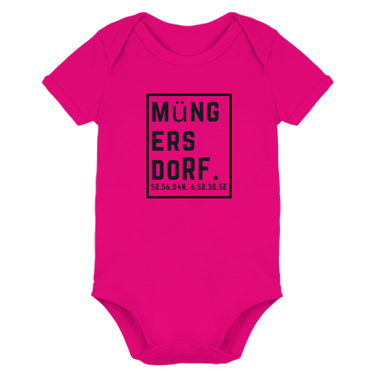 Müngersdorf Koordinaten (großer Druck auf der Brust) - Organic Baby Bodysuit