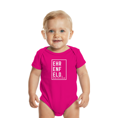 Ehrenfeld Koordinaten (großer Druck auf der Brust) - Organic Baby Bodysuit