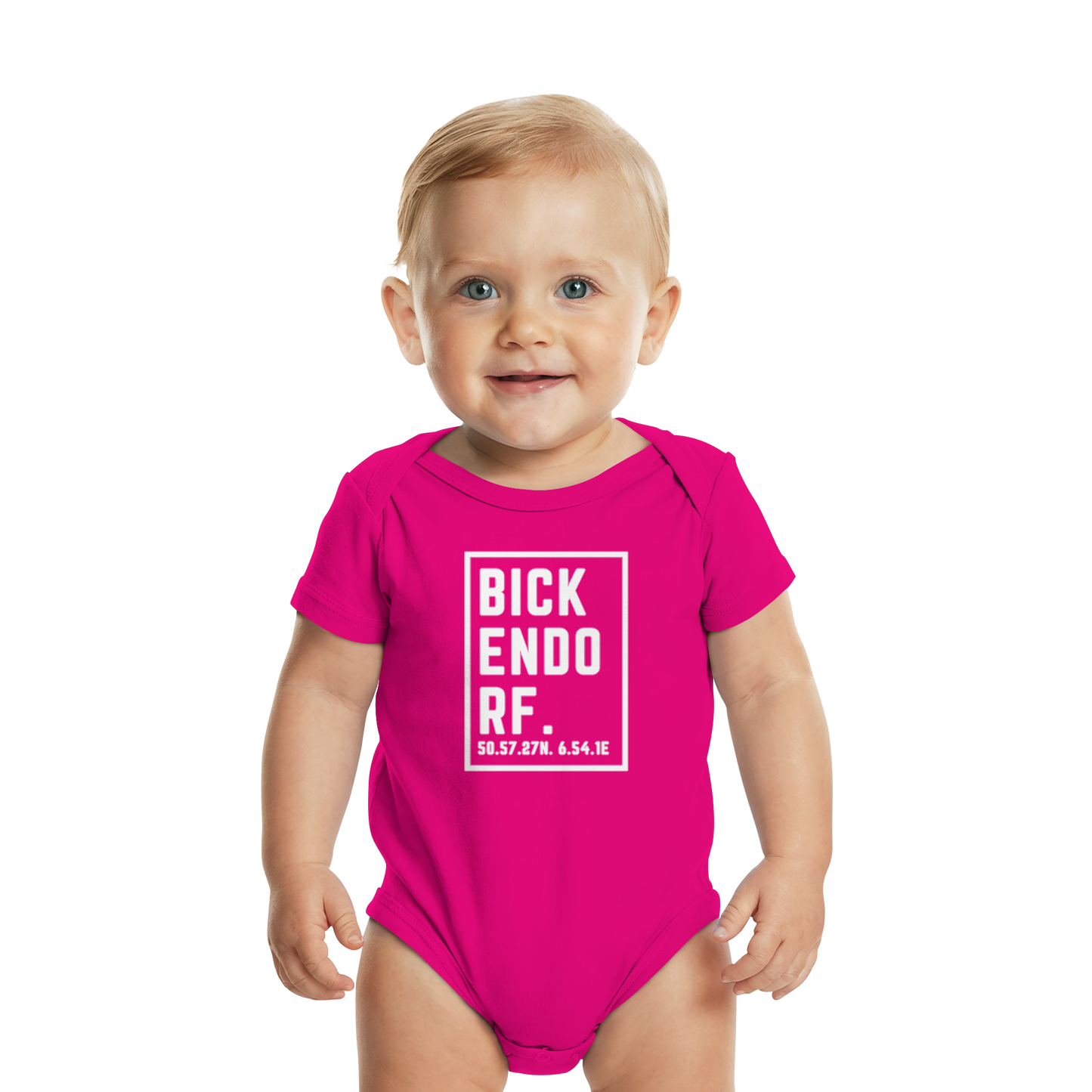 Bickendorf Koordinaten (großer Druck auf der Brust) - Organic Baby Bodysuit